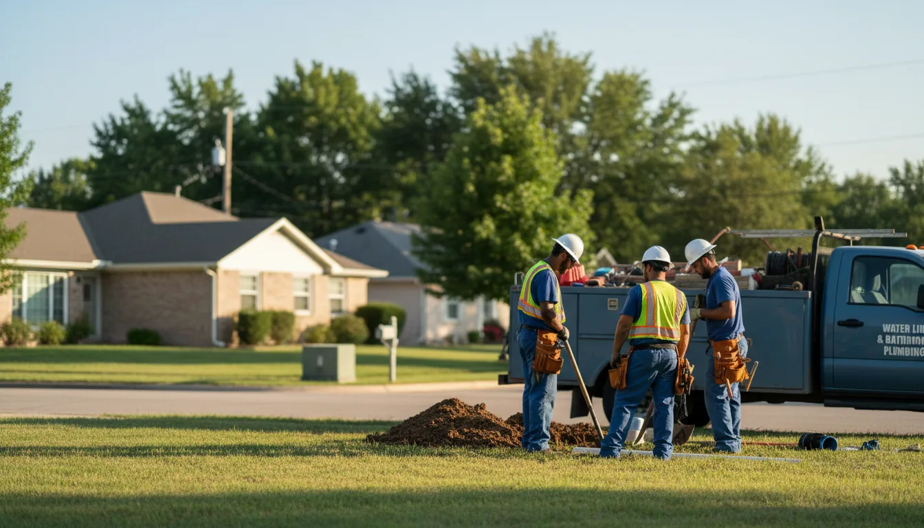 Residential water line and bathroom plumbing service in Brandon, IA